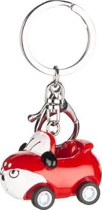 i-gadgets Cute Cartoon Car shaped with moving wheels Key Chain