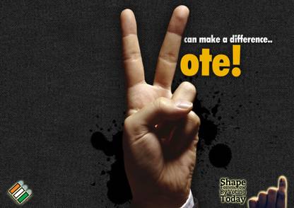 Election Vote Can make a difference A4 Poster (Pack of 2) on Art Paper for Vote Election Campaign Fine Art Print