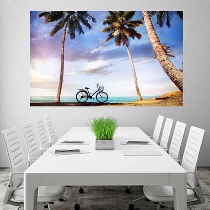 Amazing View of Sea Beach Beautiful Scenery HD Wallpaper No Framed 2ft X 4ft Canvas Art