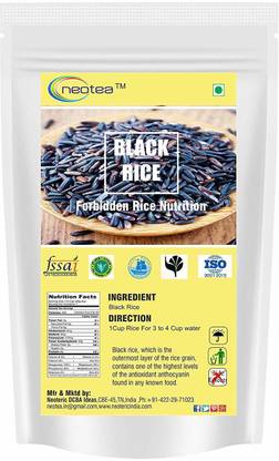 neotea Black Rice with Forbidden Rice Nutrition (1 Kg) Black Raw Rice (Medium Grain, Raw)