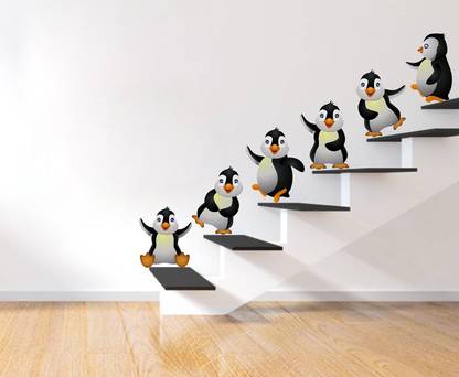 TRIDENT 150 cm Funny Penguins Removable Sticker