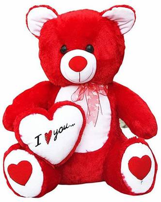 Nihan Enterprises Soft Stuffed Red With Heart Love Teddy Bear (60cm)  - 24 inch