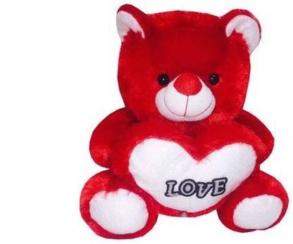 Lvs toys Love Heart Soft Stuffed Teddy Bear ,Red  - 45 cm