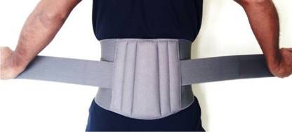 G.M.S Rehabilitation (L.S.) Belt Spinal Brace Mild Lower Back Pain Fracture Injuries 32"-36" WAIST GREY Back / Lumbar Support