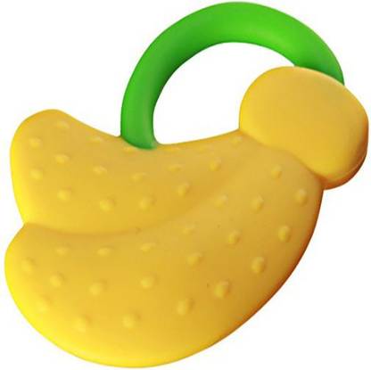 FIRST TREND BPA Free Banana Shape Food Nibbler/Feeder/Silicon Dental Care Teether or Fruit Teether Age 6 - 12 months Teether (Yellow) Teether