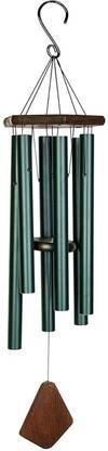 Nature's Melody Wind Chime 36" Premiere Grande Series Tuned Forest Green Aluminium Windchime
