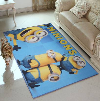 MINIONS Blue Polyester Area Rug