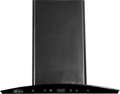 Kitchnx GLASSY 60 Wall Mounted Black 1250 CMH Chimney