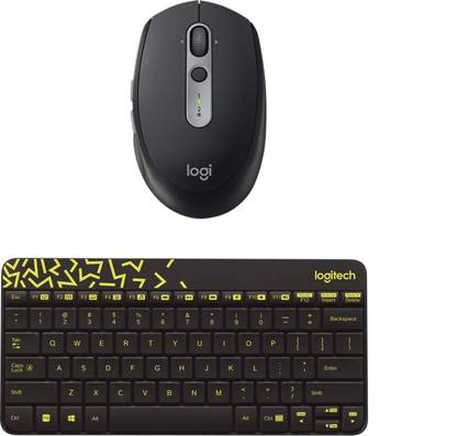 Logitech Multimedia Keyboard (English)-MK240B-Black-Wireless Mouse-M590_Black Combo Set