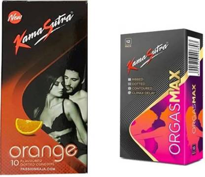 Kamasutra Orange and Oraga Max Combo of 2 Condom