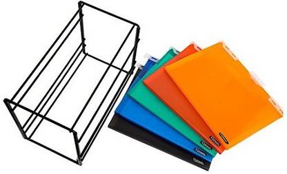 Infomate 10 Compartments Metal Stand, Plastic files Paper Holding