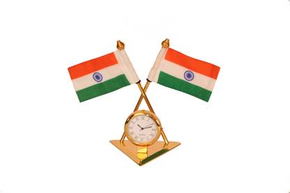 BLUZON Indian Cross Flag for Office Table Decoration and Card Dashboard Double Sided Wind Car Dashboard Flag