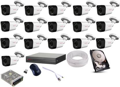 CP PLUS 16 BULLET , 16 CHANNEL DVR, 16 CHANNEL POWER SUPPLY,2TB HARD DISK,90M WIRE BUNDLE WITH ALL ACCESSORIES Security Camera