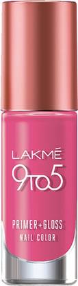 Lakmé 9 to 5 Primer + Gloss Nail Color Pink Pace