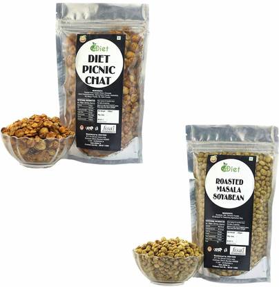 D4DIET Picnic Chat + Roasted Masala Soyabean 400 gram (Combo Pack)