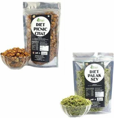 D4DIET Picnic Chat + Palak Sev 400 gram (Combo Pack)