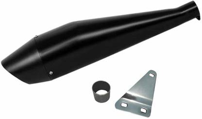 Dhe Best Dolphin Full Black Glasswool/Filter Exhaust Silencer Royal Enfield Classic 350 Royal Enfield Classic 350 Full Exhaust System