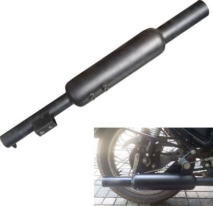WORDZ Short Botlle Black Empty Mini Punjab Exhaust silencer Royal Enfield 500 Full Exhaust System