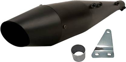 WORDZ Dolphin silencer Exhaust Black Glasswool Royal Enfield Classic Desert Storm Full Exhaust System
