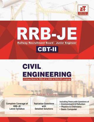 RRB-JE (Junior Engineer) CBT-2: CIVIL ENGINEERING Topic wise MCQs Practice Book As per RRB syllabus (In English & Hindi)