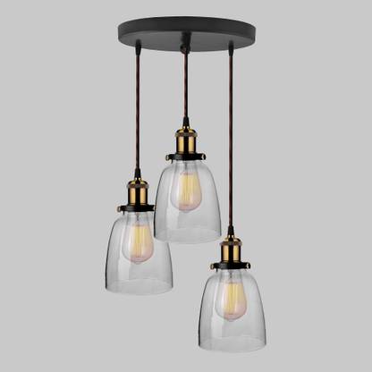 Homesake 3 Lights Round Cer Chandelier Modern Bell Glass Shade Hanging Light Antique Gold Socket Pendants Ceiling Lamp In India Homesake 3 Lights Round Cer, 3 Light Chandelier Modern