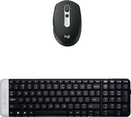 Logitech Multimedia Keyboard (English)-K230-Black-Wireless Mouse-M585_Black Combo Set