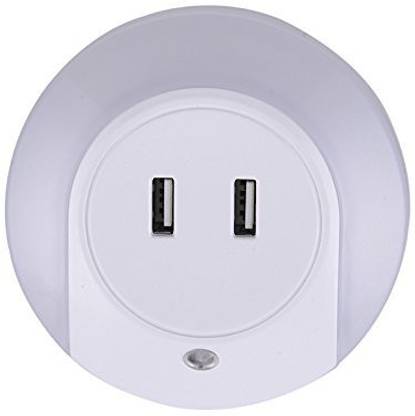 Shrih LED Night Light 2 USB Charging Socket Night Lamp