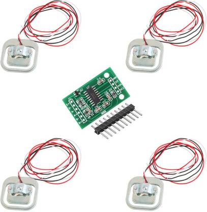 REES52 4Pcs 50kg Load Cell Body Scale Weight Weighting Sensor Half-Bridge/Amplifier with 1pcs HX711 A/D Module for Arduino Electronic Components Electronic Hobby Kit