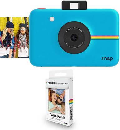 POLAROID Snap Instant Camera Blue with 2x3 inch Premium ZINK Photo Paper (20 Sheets) Instant Camera
