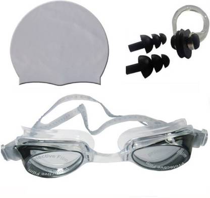 Kamni Sports SWIMMING COMBO SET (CAP ,GOOGLES ,EAR PLUGS) CB-44 Swimming Kit