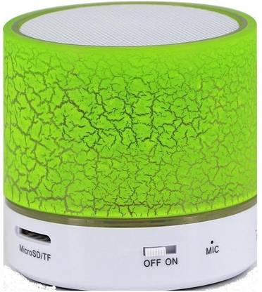 RAKSZON LED S10 Bluetooth Speaker Handsfree with FM TF Card and Lights for Smartphones Compatible with All Android, iOS & Windows Device 1 W Bluetooth Home Theatre