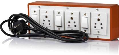 SAVALIYA TECHNOLOGY Switch Board 3 Socket & 3 Switch with long Power Cable 3  Socket Extension Boards