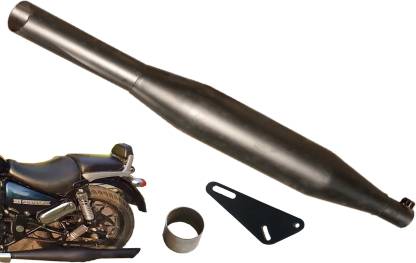 WORDZ Red Rooster / Redrooster silencer Black Exhaust Glasswool Royal Enfield 500 EFI Full Exhaust System