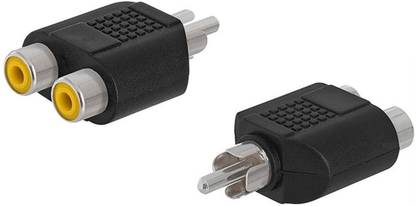 Fedus RCA Audio Video Cable 0.01 m RCA Y Splitters Adapter 1 Male To 2 Female Plug Av Audio Video Cable Converter (PACK OF 2)