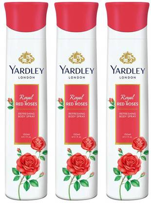 Yardley London Royal Red Rose (pack of 3) Deodorant Spray  -  For Women