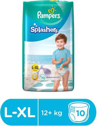 Pampers Splashers Disposable Swim Pants Diapers Extra Large Size 10 Pc (XL-10) - XL