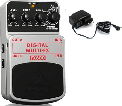 Behringer Digital Multi-FX FX600 Digital Stereo Multi-Effects Pedal Free Power Supply Guitar Processor