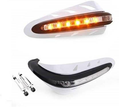 PRTEK A Pair Universal Motorcycle Fits most motorbike/cruiser/chopper/scooter models with 22mm(7/8 inch) standard handlebar. white (universal for bikes) Handlebar Hand Guard