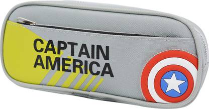 Quickk Designer Multipurpose Premium Pencil (Stationery) Pouch For Boys Captain America Print Pencil Pouch Art Polyester Pencil Box