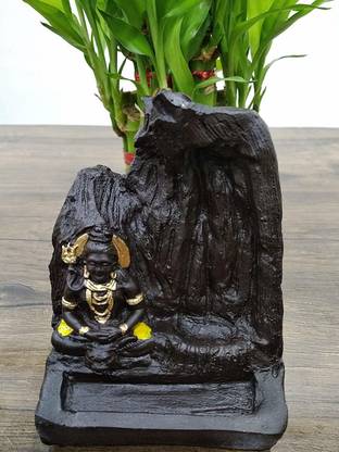 The Craftsman Lord Shiva Smoke Fountain/Shiva Smoke Fountain/Shiv BHOLE Nath Incense Burner/OM Namah SHIVAY Smoke Backflow/Lord Shiva Idols/with 10 Smoke Backflow Scented Cone INCENSES Decorative Showpiece  -  12 cm