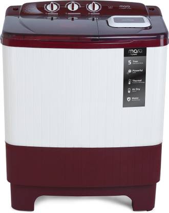 MarQ by Flipkart 6.2 kg Semi Automatic Top Load Washing Machine White, Maroon