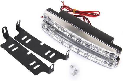 PRTEK 8-LED White Car Driving Lamp Fog 12v 24v Daytime Waterproof Running Light For CAR UNIVERSAL Car Fancy Lights