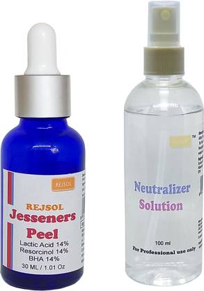 REJSOL Jessener Peel 30ml Lactic Acid 14%, Resorcinol 14%, BHA 14%, with 100ml Neutralizer