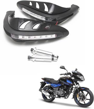 PRTEK Pair Universal Motorcycle Handle Bar Hand Guard Protector Cover with Led Light For 7/8 inch Grips - Black Handlebar Hand Guard