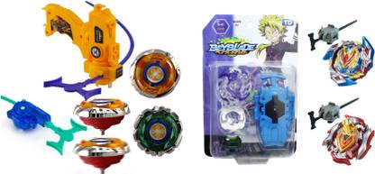 Authfort Invincible Beyblade With String & B-105 Z Achilles .11 . XT Balance Starter /B-104 Beyblade , Winning Valkyrie.12VI (Multicolor)