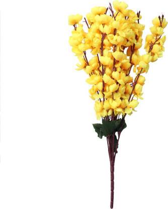 ART FLOW Yellow Orchids Artificial Flower
