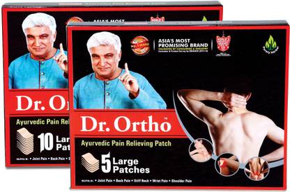Dr. Ortho Pain Relief Patch - 15 Large Patches - Ayurvedic Pain Relieving Patches Helpful in Joint Pain, Back Pain, Neck Pain, Wrist Pain, Shoulder Pain Plaster & Patch
