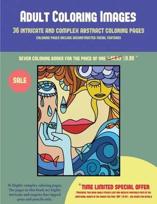Adult Coloring Images (36 intricate and complex abstract coloring pages)