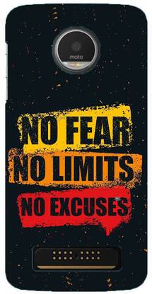 NDCOM Back Cover for Motorola Moto Z Play No Fear No Limits Printed