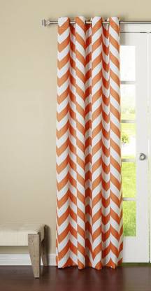 Dekor World 150 cm (5 ft) Cotton Semi Transparent Window Curtain Single Curtain